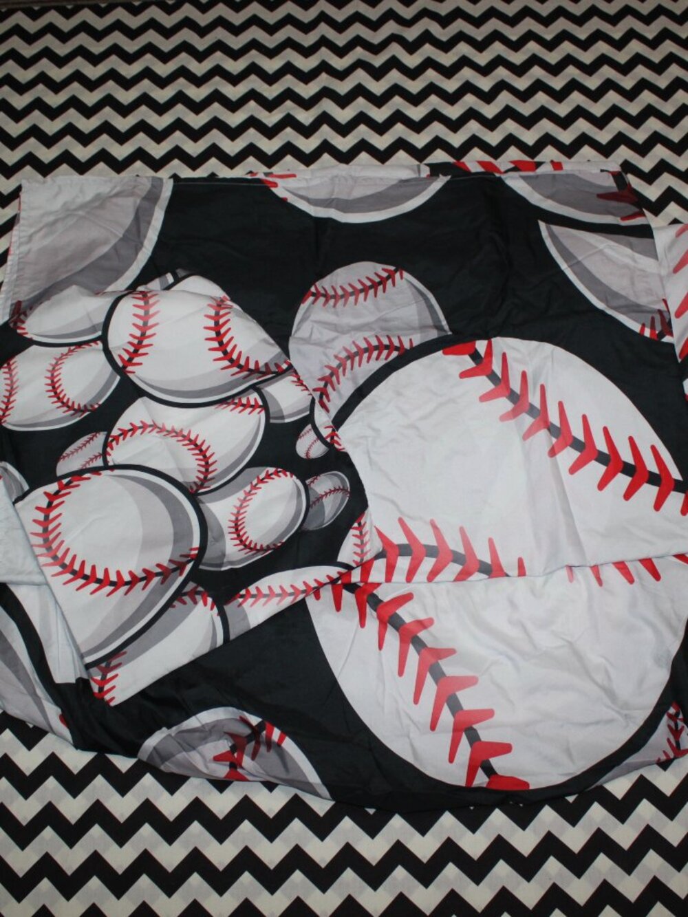 3-Piece Microfiber Twin Baseball Sheet Set